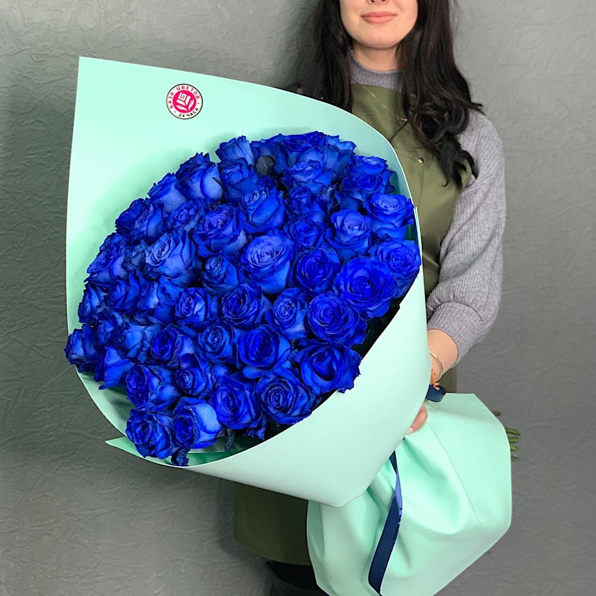Букеты из синих роз (Эквадор) артикул букета   181700