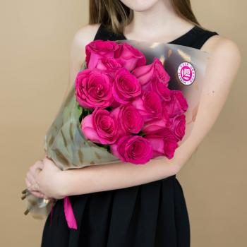 Букет из розовых роз 15 шт 40 см (Эквадор) код: 84688