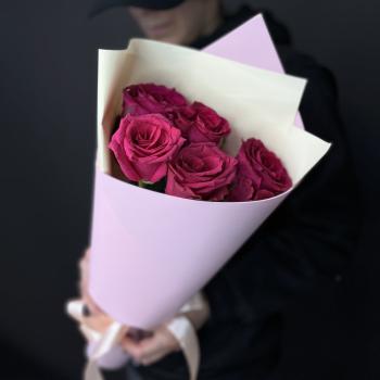 Букеты из розовых роз 40 см (Эквадор) артикул букета  85636