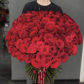 Премиум Красные розы 70 см